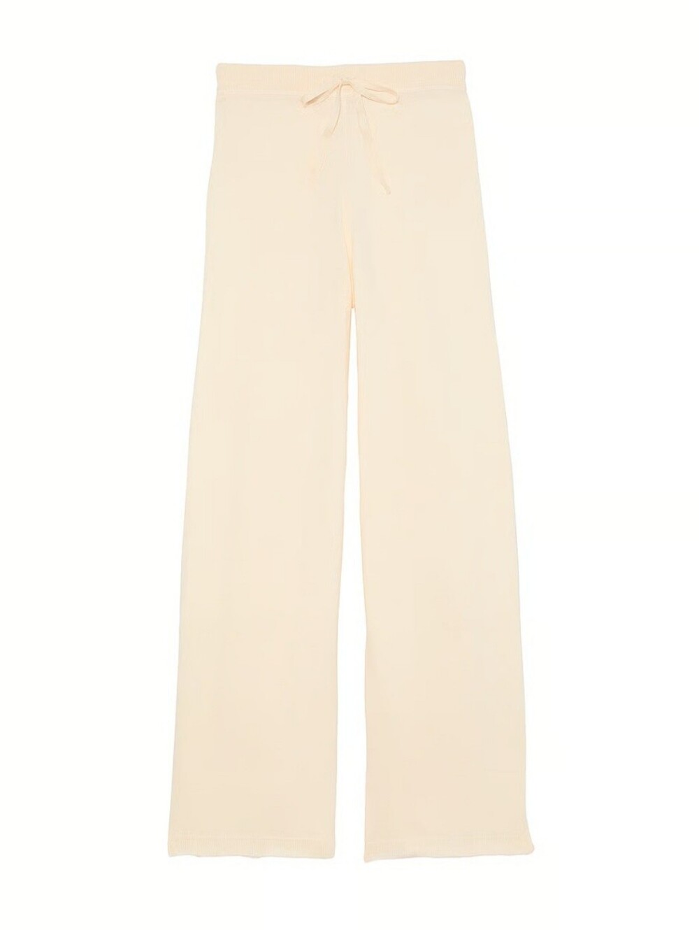 Victoria's Secret Luxe Cream Knit Lounge Pants Wide-Leg Pants 30" Inseam